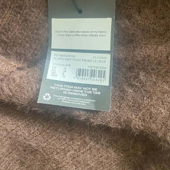 CARLI BYBEL X MISSGUIDED CHOCOLATE CO ORD FLUFFY KNIT SET - Picture 7 of 9